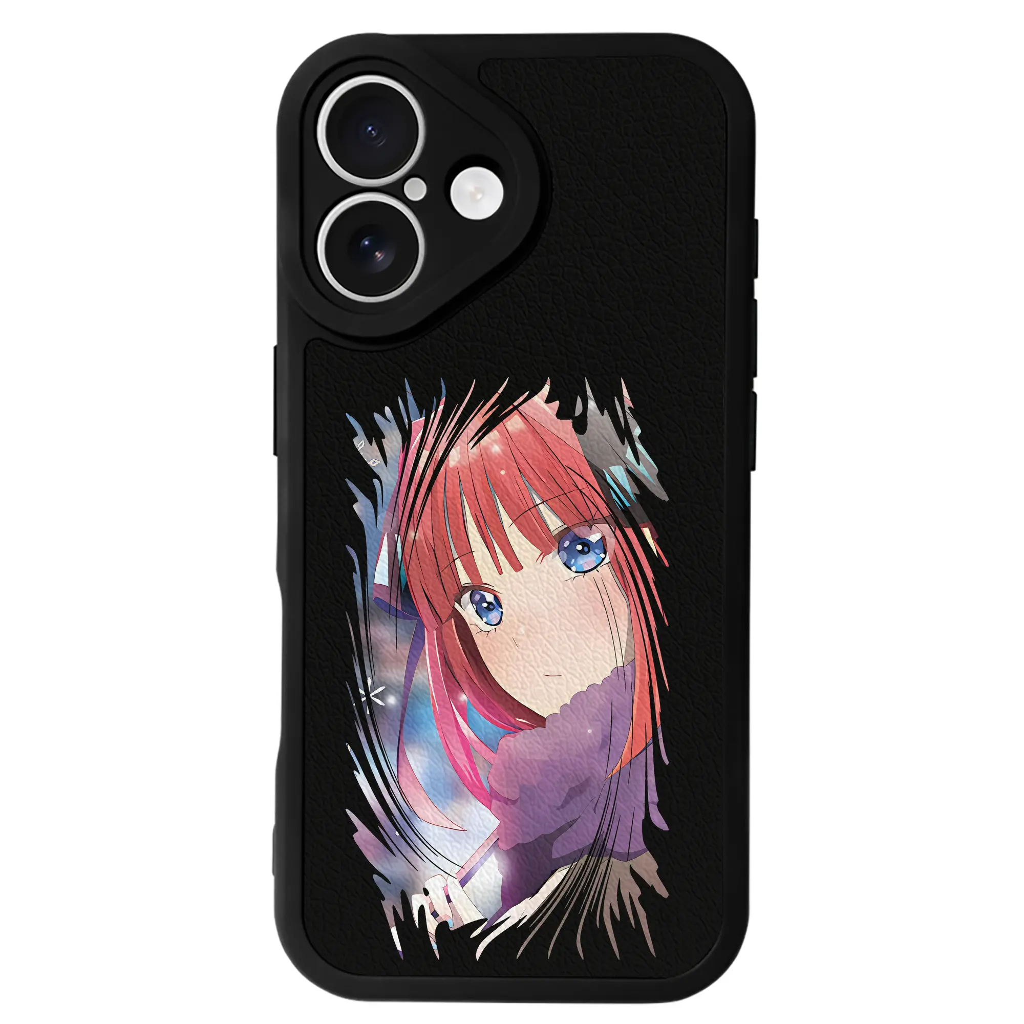 五等分の花嫁 グッズ 中野 二乃 - IPhone 16シリーズ対応 ・ シリコンスマホケース ・ レザー調 ・ 高精度フィット ・ 耐衝撃 ・ ワイヤレス充電対応 ・ 精密カット